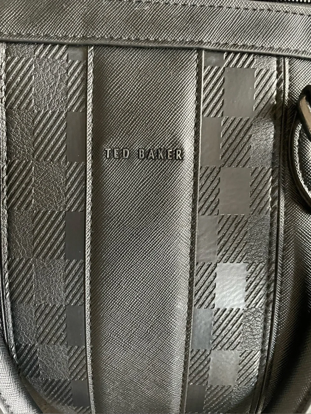Ted Baker Black Waylin House Check Weekender Bag
